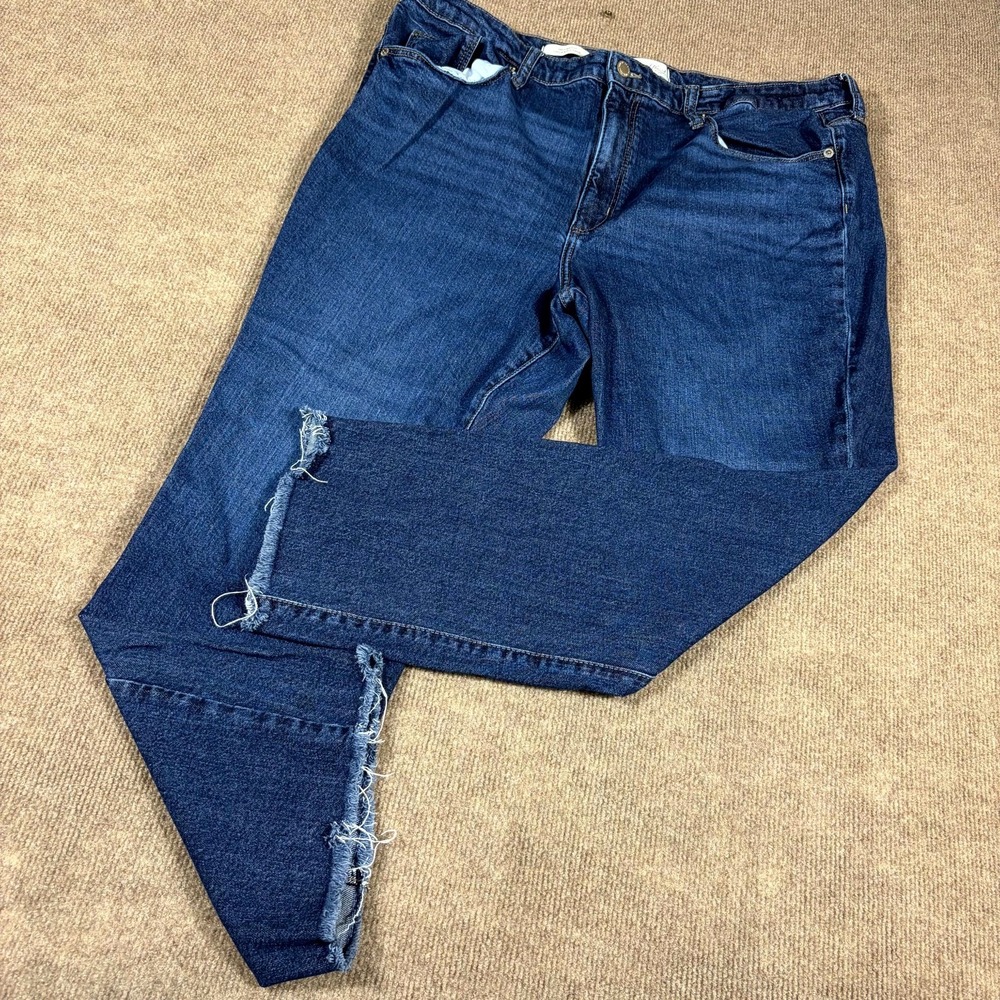 Universal Threads Ankle Bootcut Jeans Women 18/34R Blue Denim Frayed Hem Outdoor